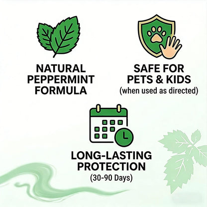 💥LAST DAY SALE 50%OFF💥🟢 Natural Peppermint Rodent Repellent Tablets – 10 Pack