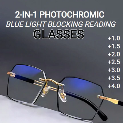 Juxek high hardness✨Anti blue progressive Far And Near Dual-Use Reading Glasses
