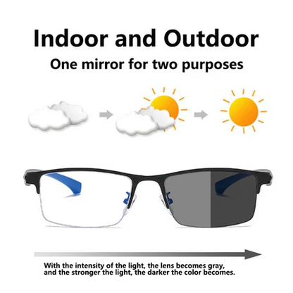 Juxek high hardness✨Anti blue progressive Far And Near Dual-Use Reading Glasses