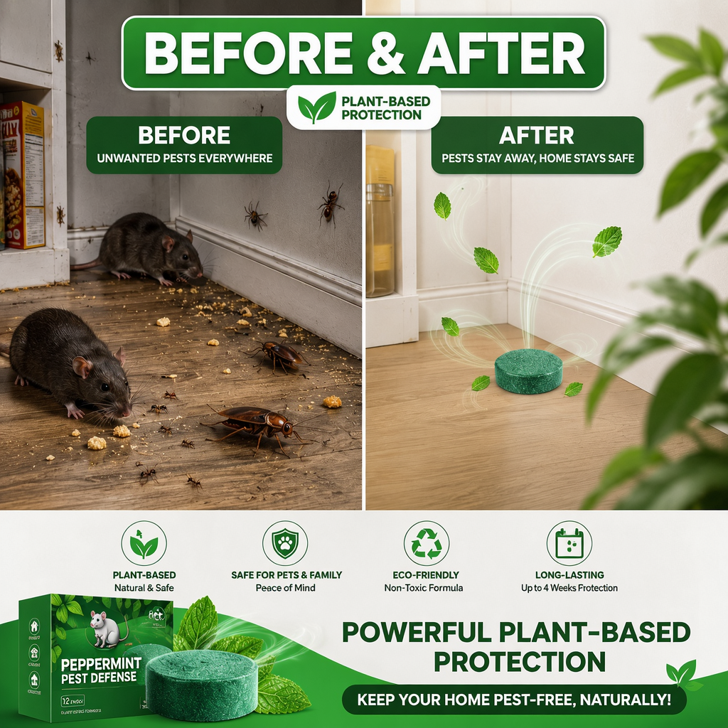 💥LAST DAY SALE 50%OFF💥🟢 Natural Peppermint Rodent Repellent Tablets – 10 Pack