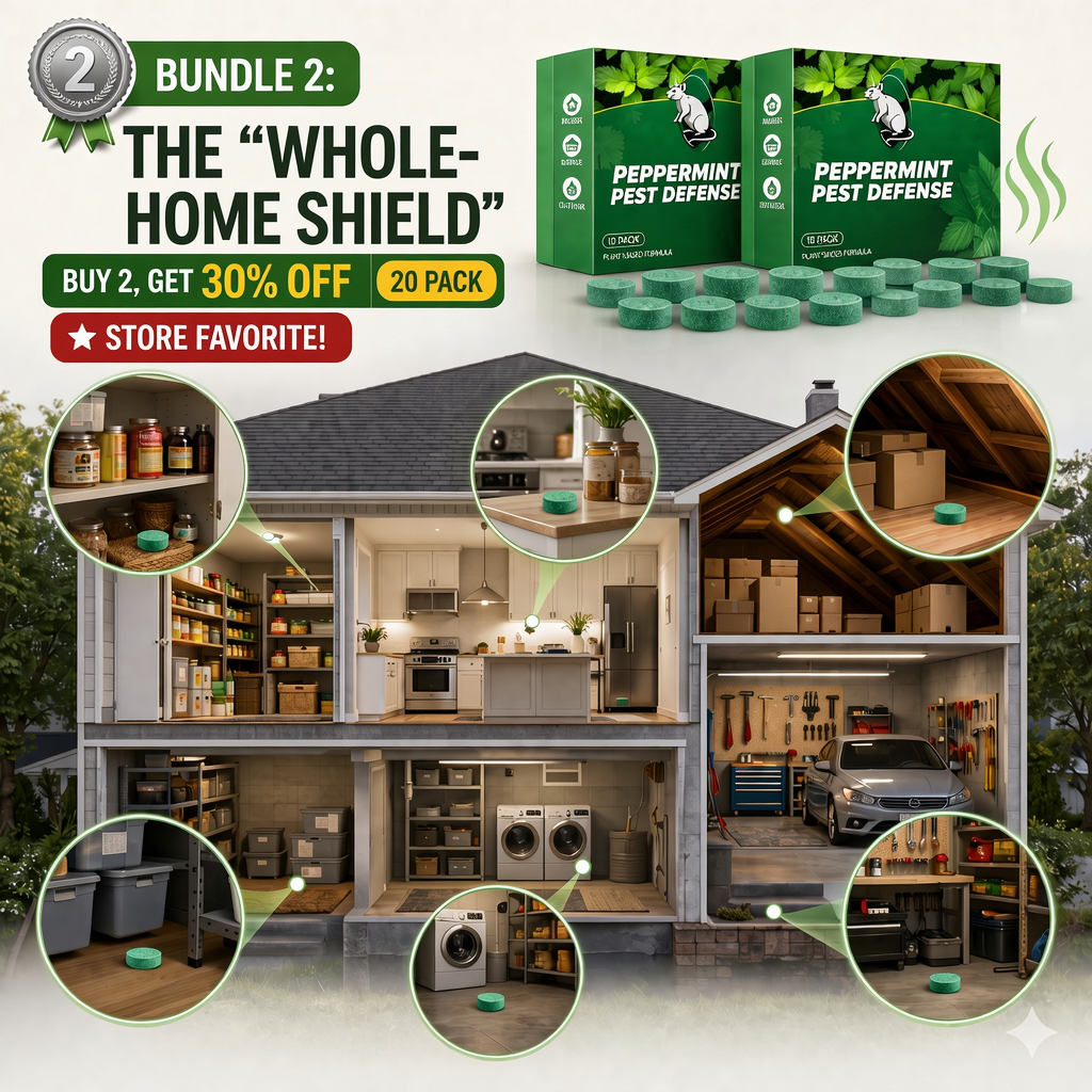 💥LAST DAY SALE 50%OFF💥🟢 Natural Peppermint Rodent Repellent Tablets – 10 Pack