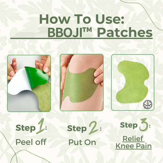 BBOJI™ Natural Knee Pain Patches, Super Effective for Relieving Pain! 💪🐰 Cruelty Free 🌿 Hypoallergenic 🧑⚕️ Clinically Proven 👍 20,000+ Satisfied Customers