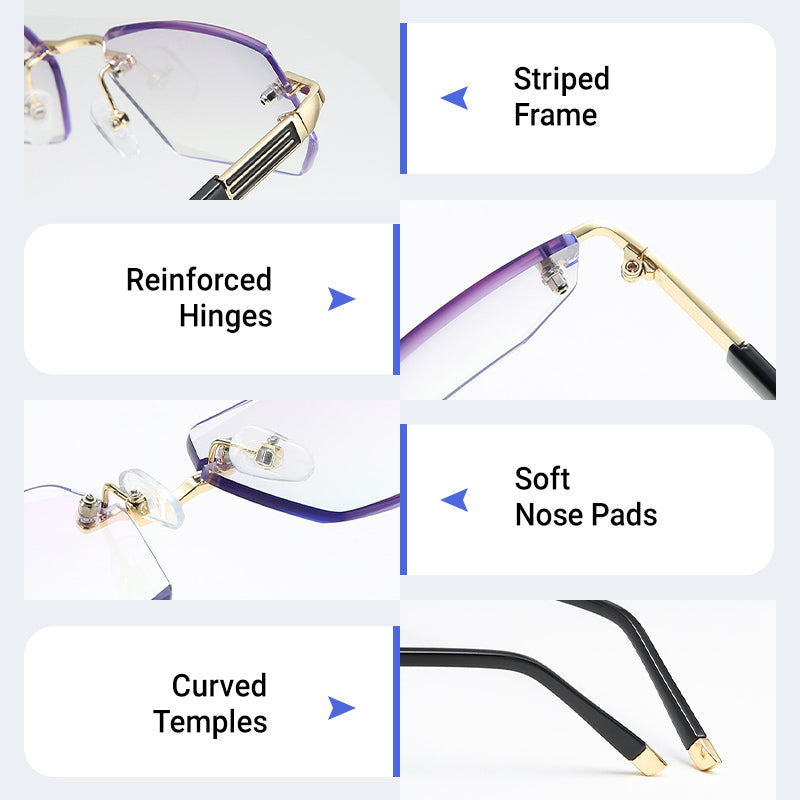 Juxek high hardness✨Anti blue progressive Far And Near Dual-Use Reading Glasses