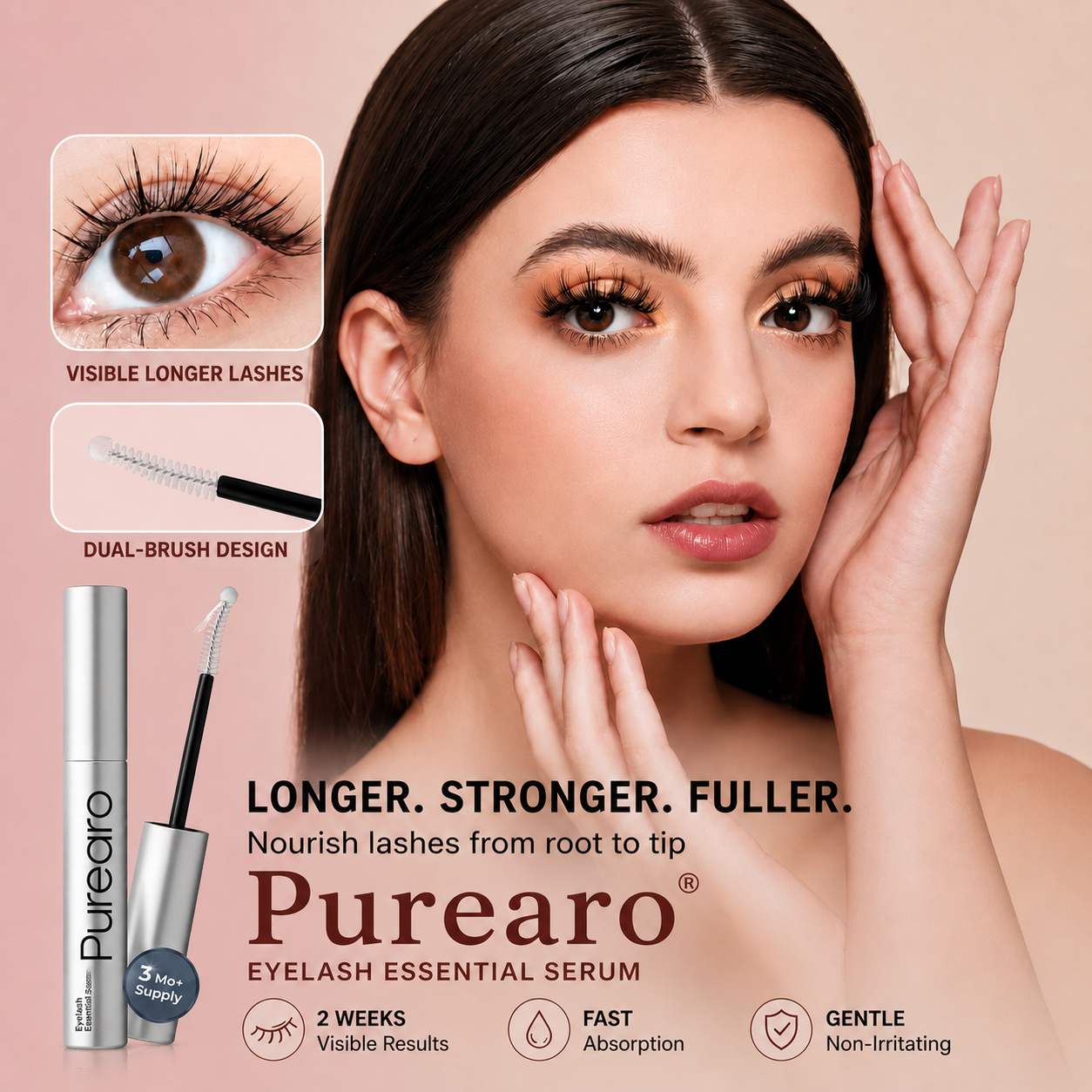 Buy 1 Get 1 Free ✨ Eyelash Growth Serum (Large Size) — Achieve fuller, thicker lashes in just 2 weeks.