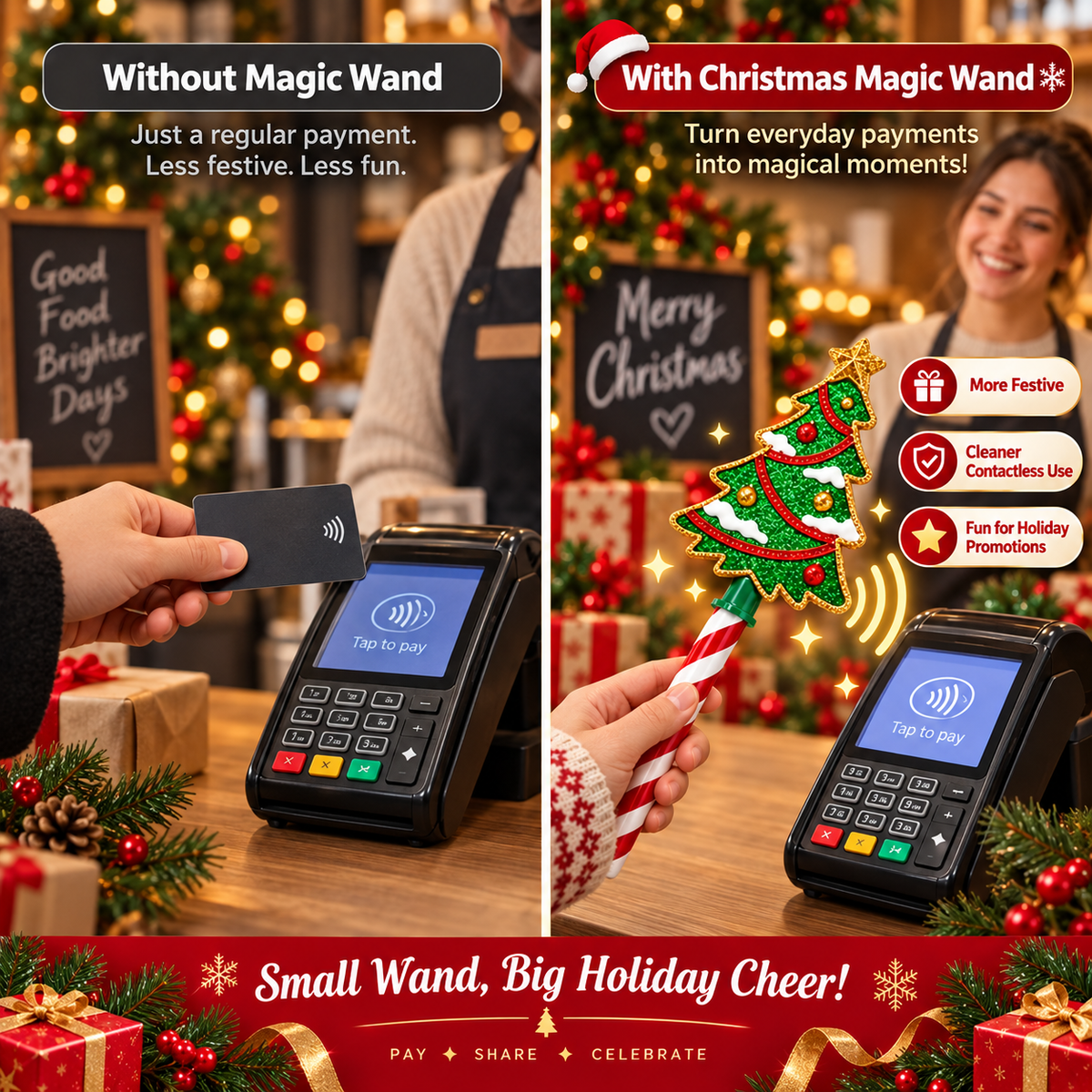 🎄✨ Make Every Payment Magical! Christmas Payment Wand 💳