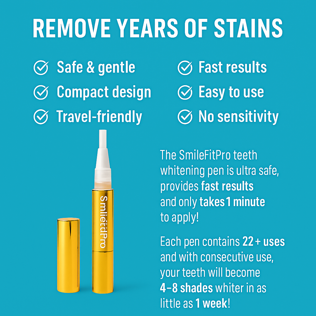 Extra-Strength Teeth Whitening Serum Pen + Dual-Peroxide Formula & Xylitol