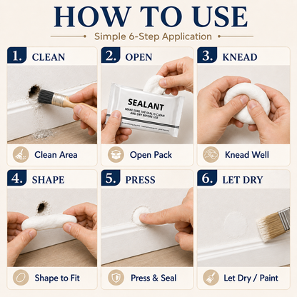 🏠 Multipurpose Wall Sealing Mud – Easy Hole Repair & Pest Blocking Filler
