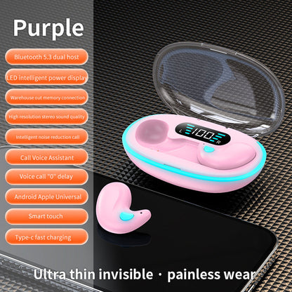 🔥Hot Sale 60% OFF🔥Thin Waterproof Earbuds for Small Ears: Comfortable for Sleep, Exercise - No Pressure, Low Delay, Long Life