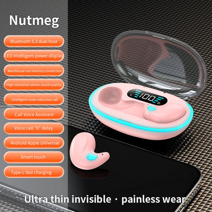 🔥Hot Sale 60% OFF🔥Thin Waterproof Earbuds for Small Ears: Comfortable for Sleep, Exercise - No Pressure, Low Delay, Long Life