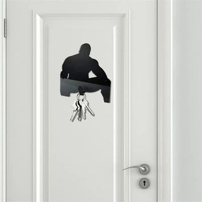 Funny Stainless Steel Key Hook for Wall | Bold & Reflective Key Holder Decor